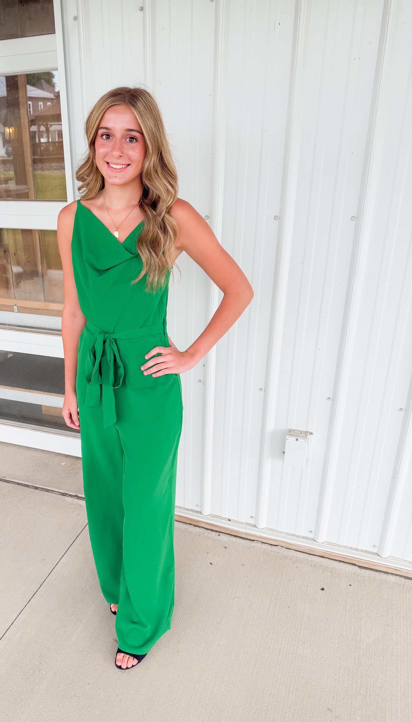 Cowl Neck Jumpsuit