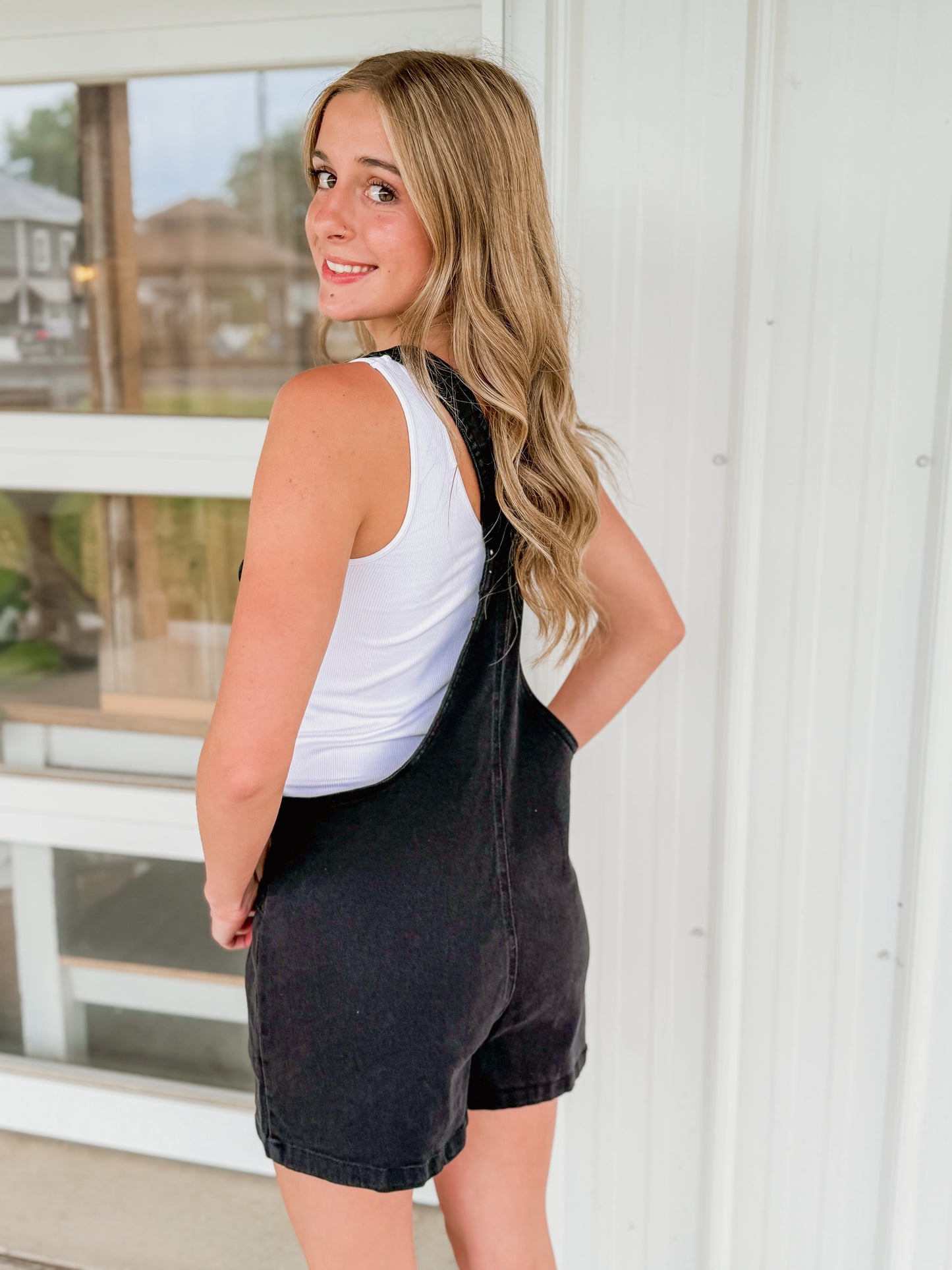 Washed Knotted Romper