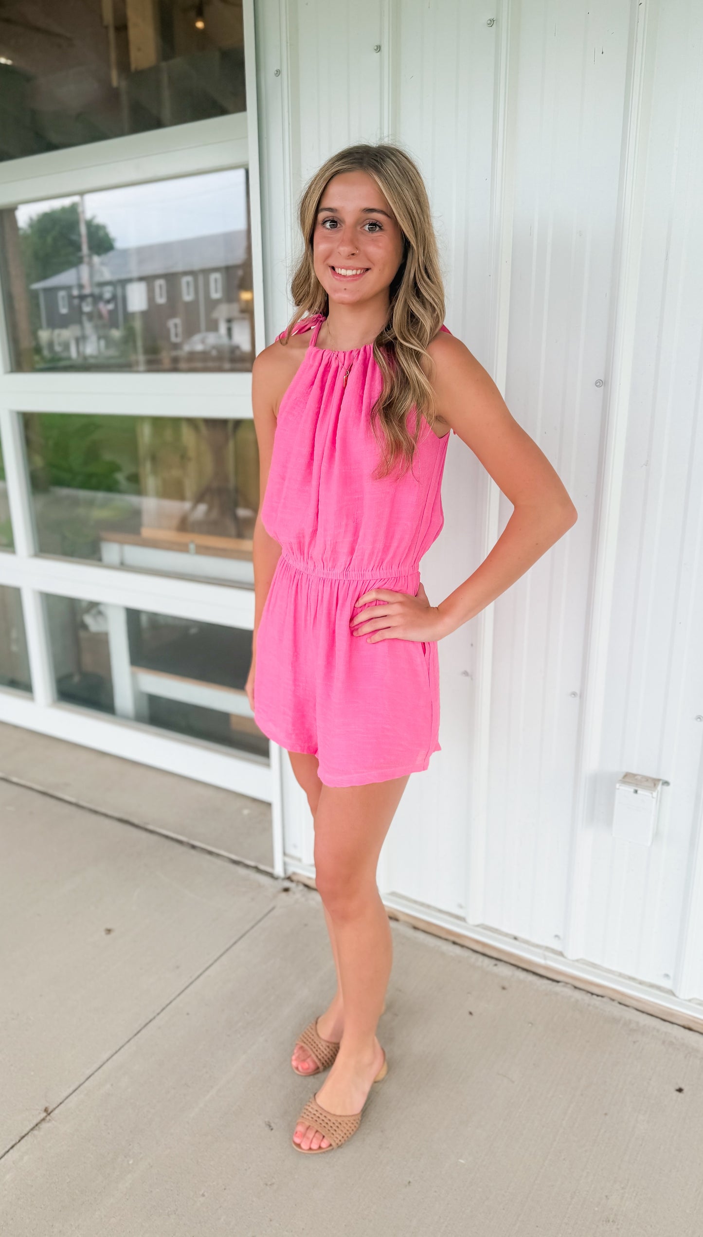 Ribbon Pocket Romper