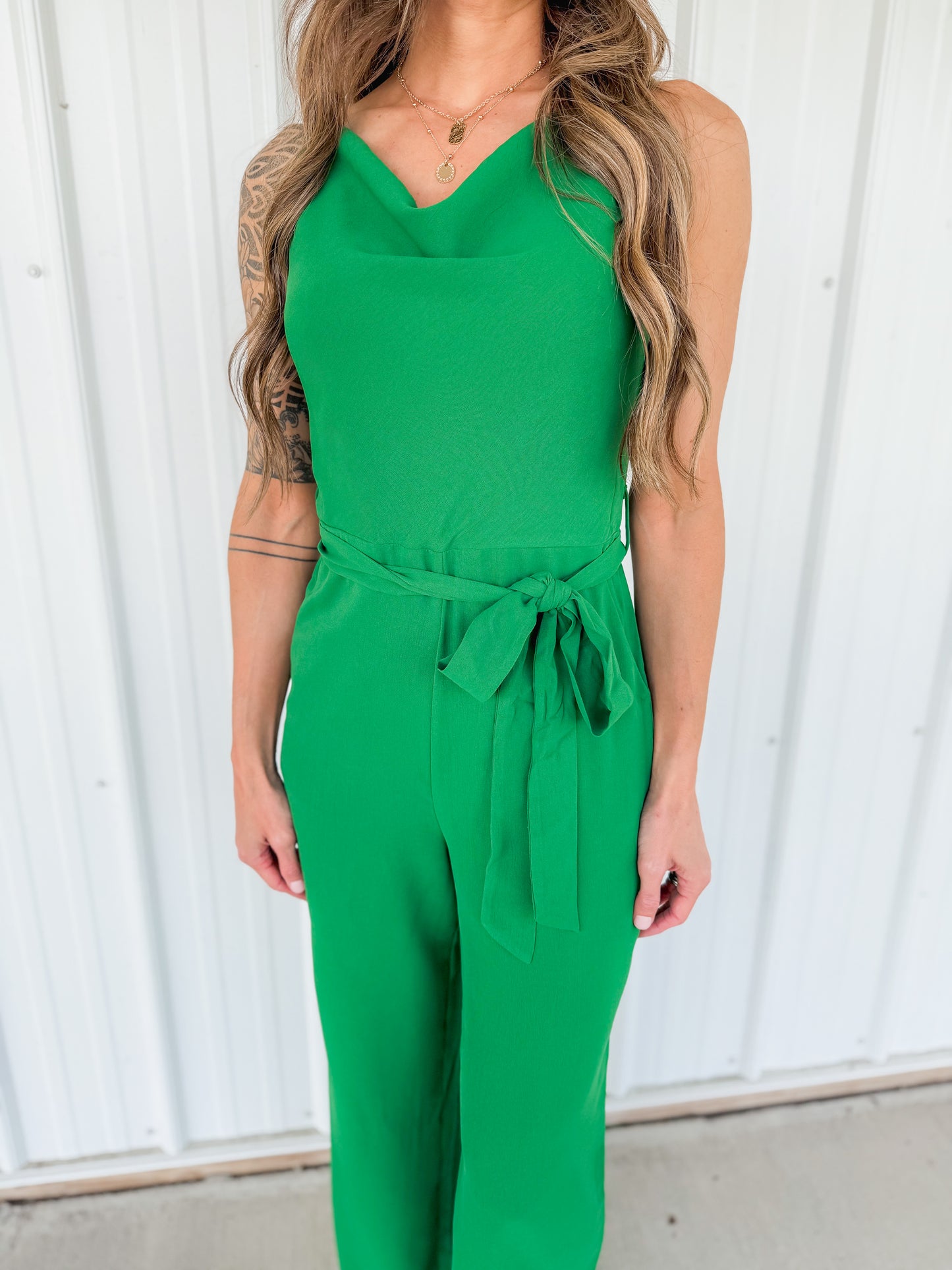 Cowl Neck Jumpsuit