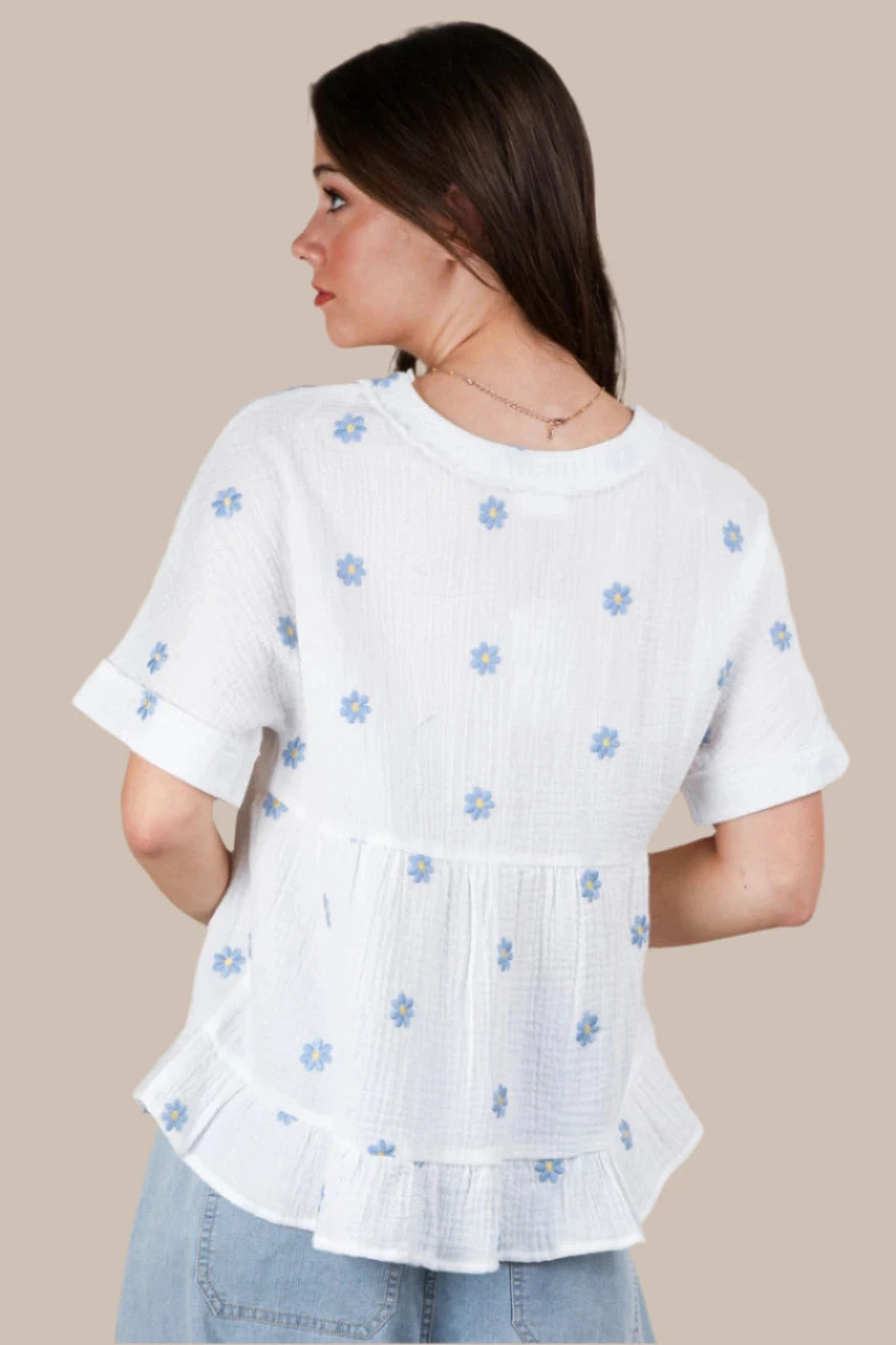 Floral Embroidered Blouse