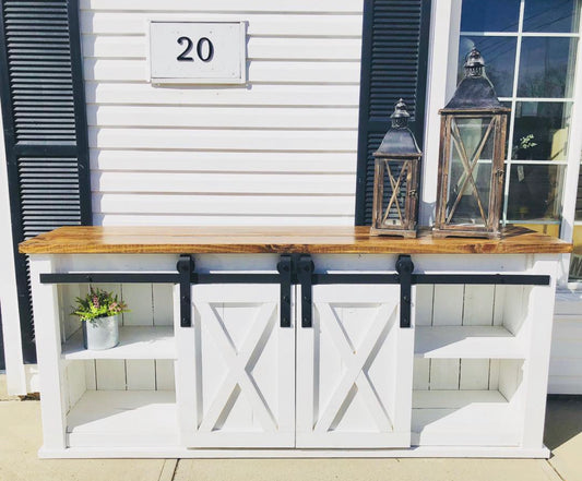 Barn Door Entertainment Center