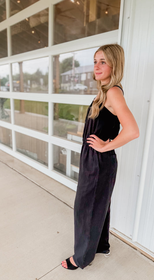 Button Down Jumpsuit