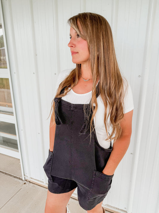 Washed Knotted Romper