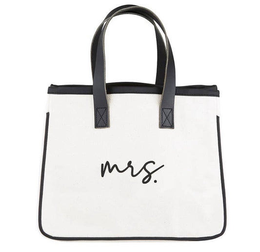 "Mrs." Mini Canvas Tote Bag