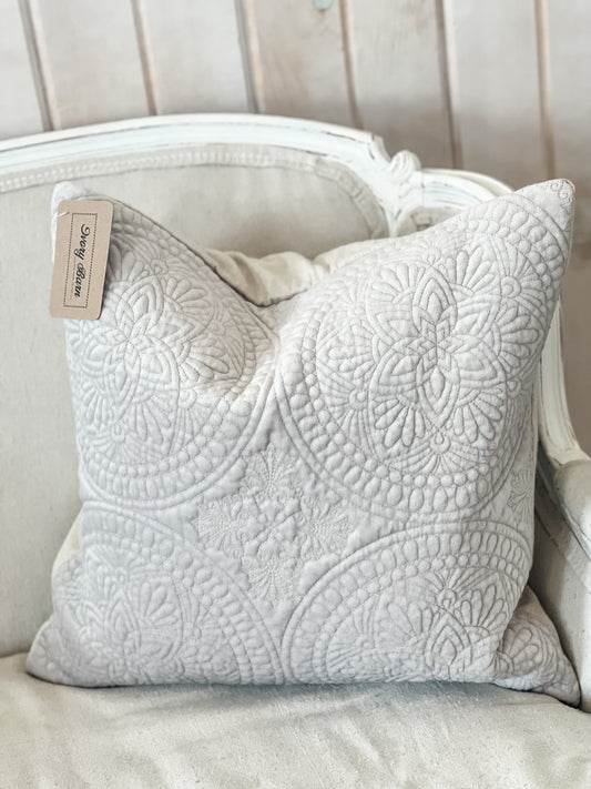 Light Gray Plush Throw Pillow