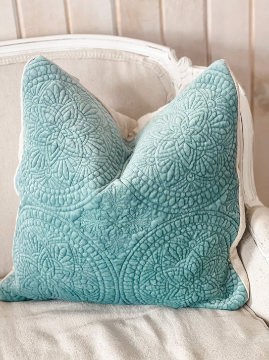 Light Blue Plush Throw Pillow