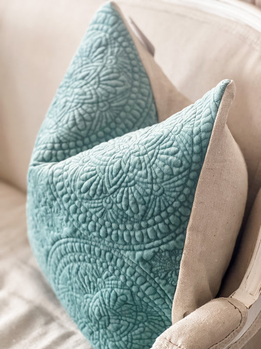 Light Blue Plush Throw Pillow