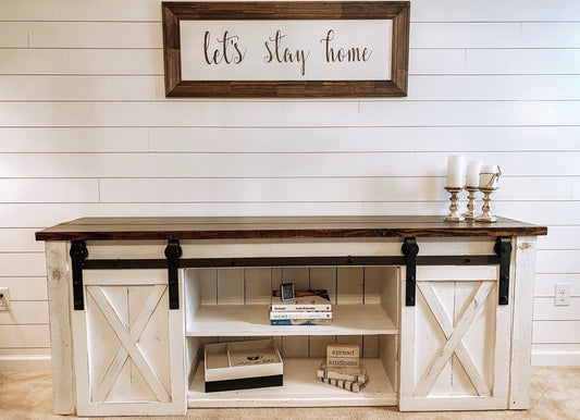 Barn Door Entertainment Center