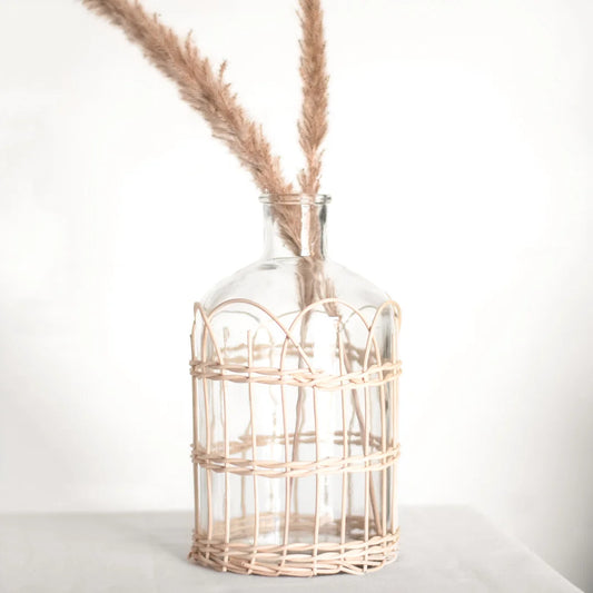 10.04" Glass Weave Vase